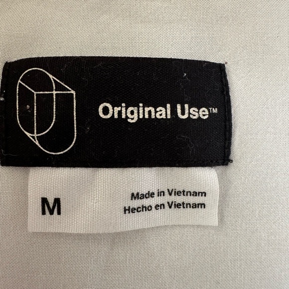 Original Use Dice Embroidery Button Up Shirt Y2K Streetwear Skater Grunge - Picture 6 of 7